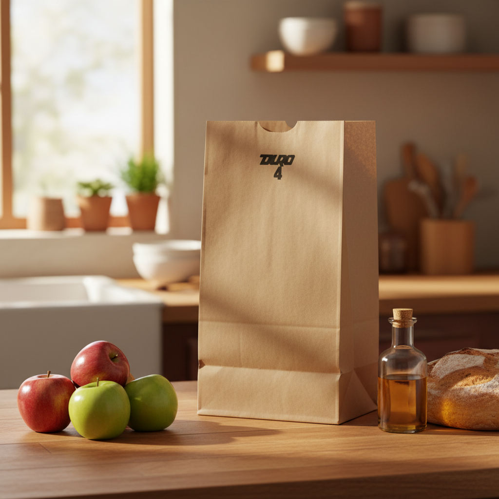 Duro 3 lb. Natural Kraft Paper Bag - 35 lb Basis Weight - 500/Bundle