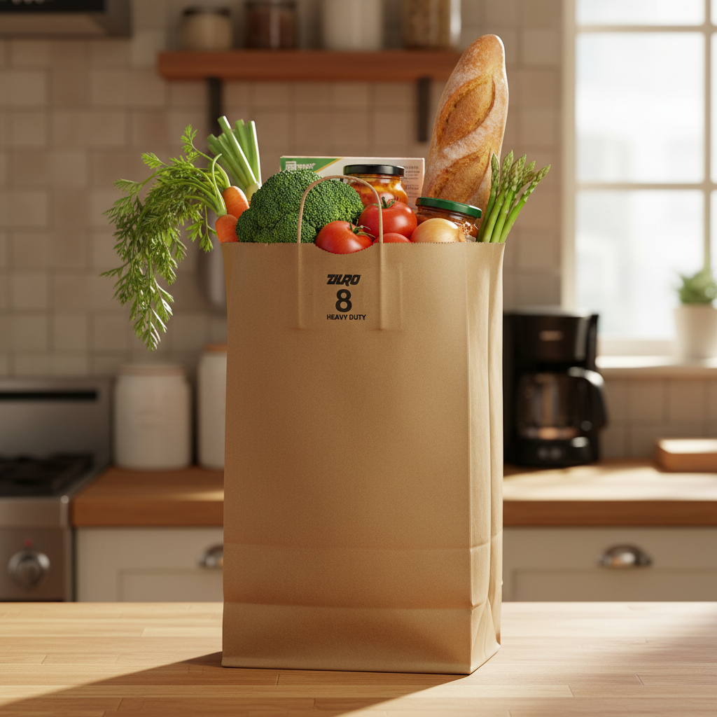 Duro Bulwark 8 lb. Extra Heavy-Duty Natural Kraft Paper Bag - 400/Bundle