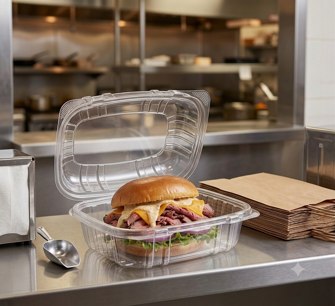 Dart ProPlanet Clear PP Microwavable Hinged Container – 9" x 6" x 3" – 300/Case