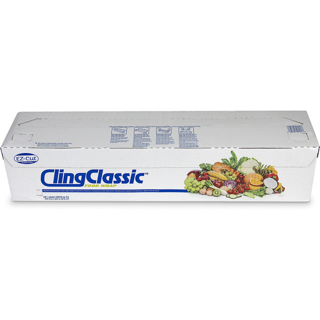 Webster Cling Classic Food Wrap, 24" x 2000', Professional Grade – 1/Carton