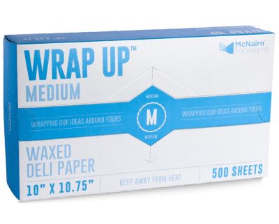McNairn Wrap Up Medium Waxed Interfolded Deli Paper 10 x 10.75 – 6000/Case