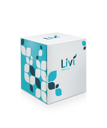 Solaris Paper Livi® VPG 2-Ply Facial Tissue – White Cube Box - 30 boxes/case