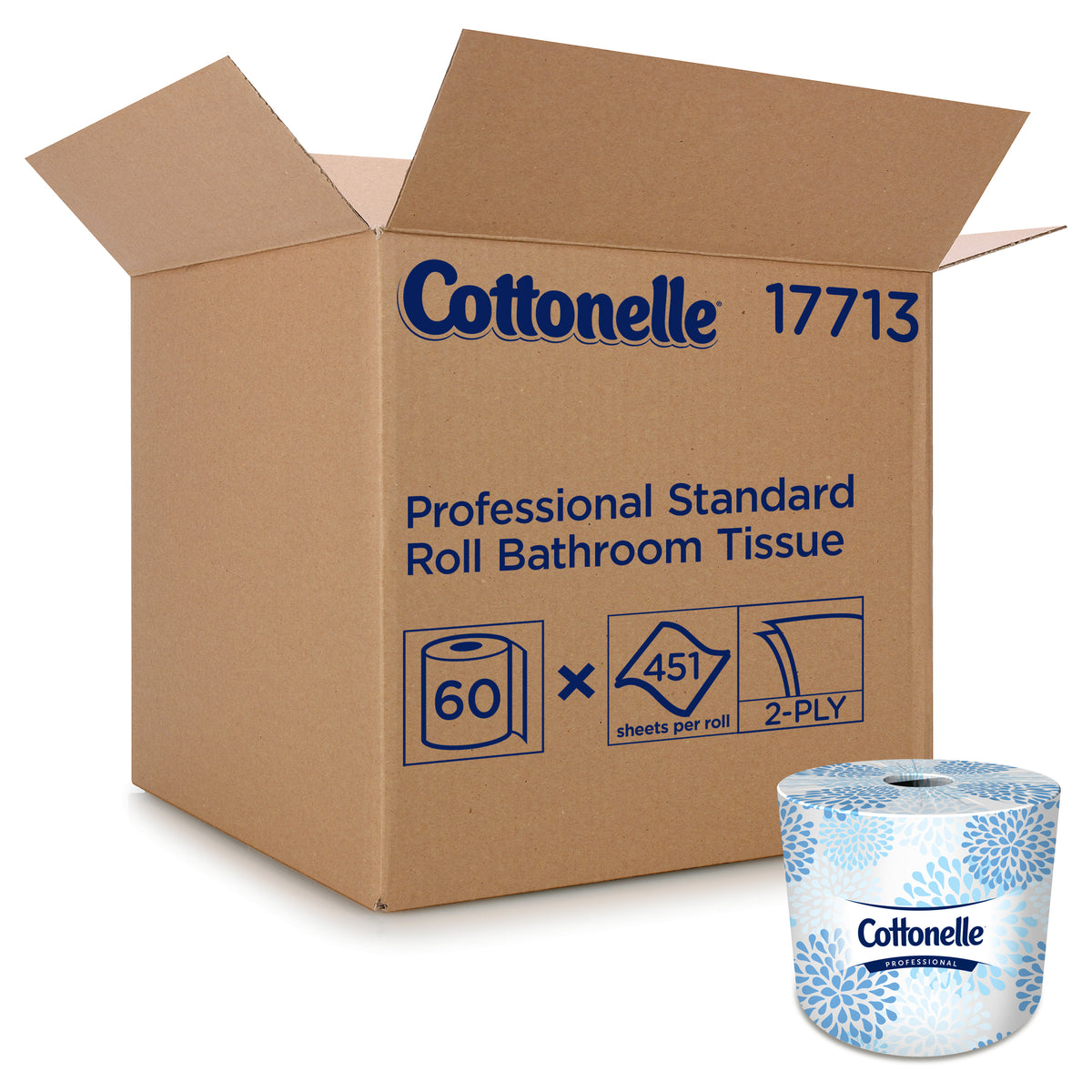 Cottonelle® Professional 2-Ply Bathroom Tissue – White, 451 Sheets/Roll - 60 Rolls/Case