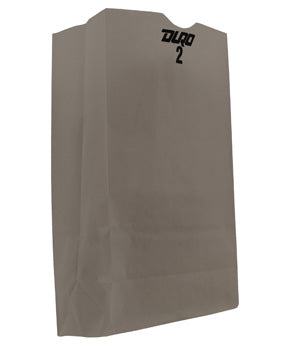 Duro 2 lb. Natural Kraft Paper Bag - 35 lb Basis Weight - 400/Bundle