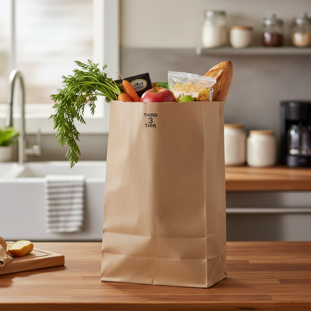 Duro 3 lb. Natural Kraft Paper Bag - 35 lb Basis Weight - 400/Bundle