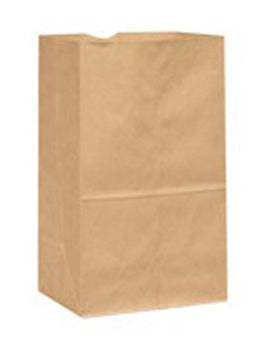 Duro 20 lb. Natural Kraft Paper Bag - 40 lb Basis Weight, Premium Large Size - 500/Bundle