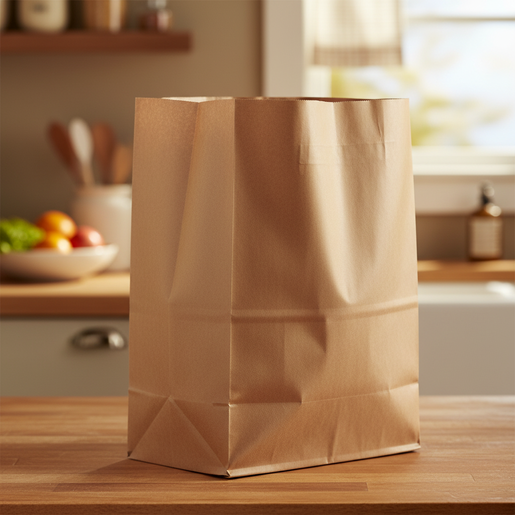 Duro 1/8 Barrel Natural Kraft Paper Bag - Shorty, 57 lb Basis Weight - 500/Bundle