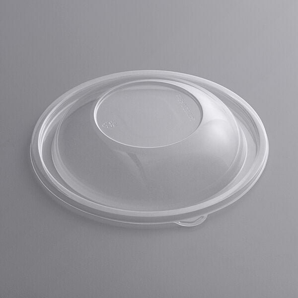 Visions Clear PET Plastic Dome Lid for 24 & 32 oz Round Bowls – 100/Case