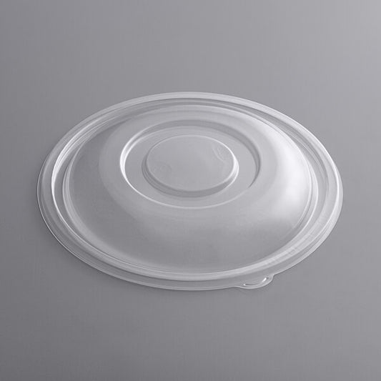 Visions Clear PET Plastic Dome Lid for 160 oz Round Bowls – 25/Case