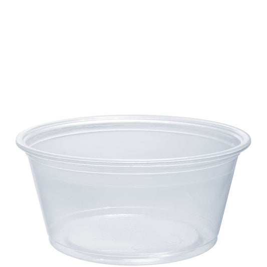 Dart Conex Complements 3.25 oz. Clear Polypropylene Portion Cup – Soufflé & Condiment Container - 2,500/Case