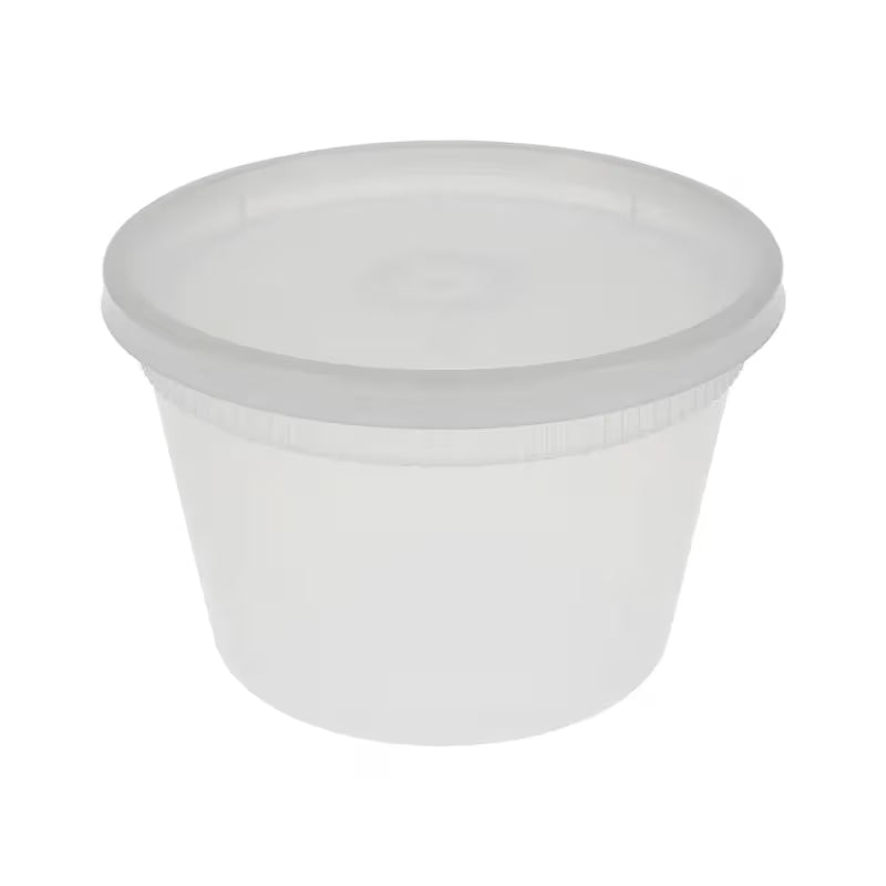 Pactiv/Newspring 16 oz. Translucent Round Deli Container Combo Pack - 240/Case