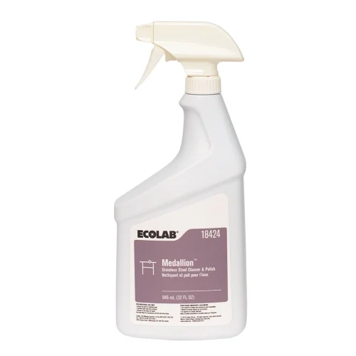 Ecolab Medallion Stainless Steel Cleaner & Polish, 32 oz – 6/Case