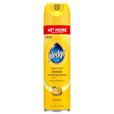 Pledge Lemon Scent Multi Surface Furniture Polish – 6/Case