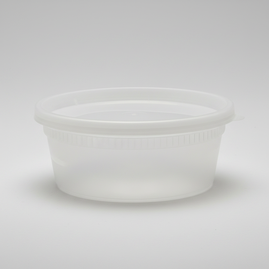 Empress 8 oz. Clear Heavy Duty Deli Container Combo Pack - 240/Case