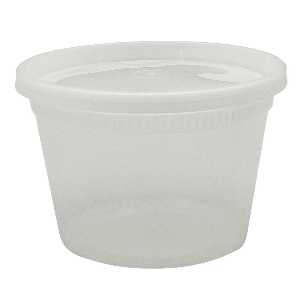 Empress 16 oz. Clear Heavy-Duty Deli Container Combo Pack – 240/Case