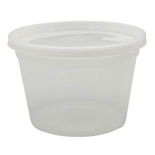 Empress 16 oz. Clear Heavy-Duty Deli Container Combo Pack – 240/Case