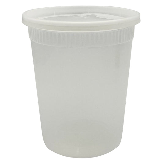 Empress 32 oz. Clear Heavy-Duty Deli Container Combo Pack – 240/Case