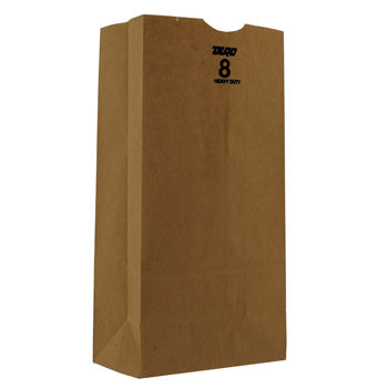 Duro Bulwark 8 lb. Extra Heavy-Duty Natural Kraft Paper Bag - 400/Bundle