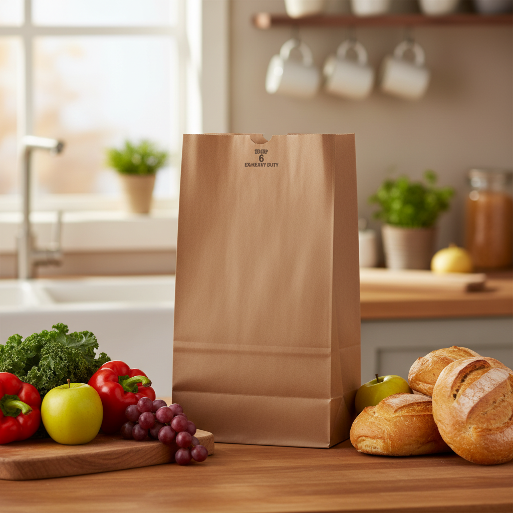 Duro Bulwark 6 lb. Extra Heavy-Duty Natural Kraft Paper Bag - 400/Bundle