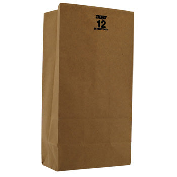 Duro Bulwark 12 lb. Extra Heavy-Duty Natural Kraft Paper Bag - 400/Bundle
