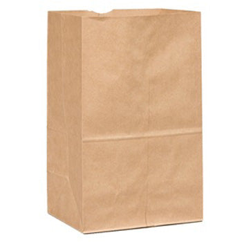 Duro Bulwark 20 lb. Shorty Extra Heavy-Duty Natural Kraft Paper Bag - 400/Bundle
