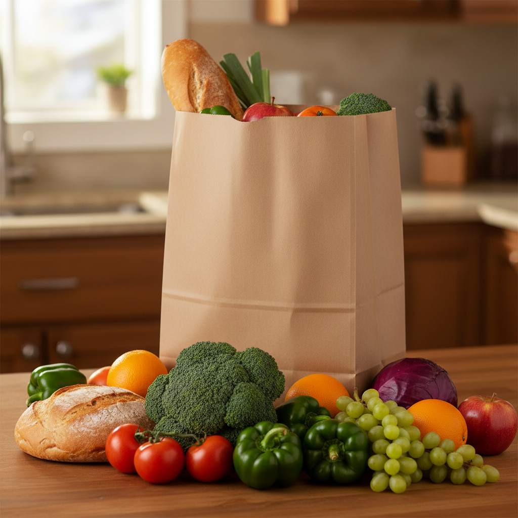 Duro Bulwark 20 lb. Shorty Extra Heavy-Duty Natural Kraft Paper Bag - 400/Bundle