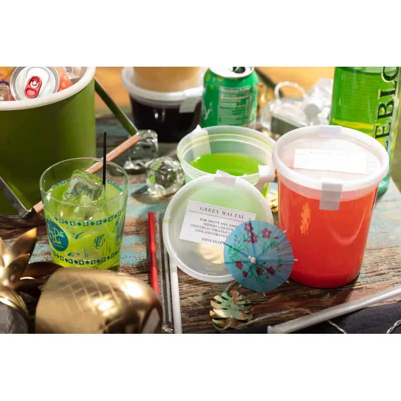 Pactiv/Newspring 16 oz. Translucent Round Deli Container Combo Pack - 240/Case