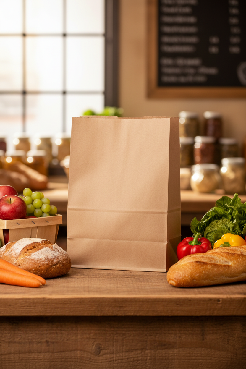 Duro 1/6 Barrel Natural Kraft Paper Bag - 76 lb Basis Weight - 400/Bundle