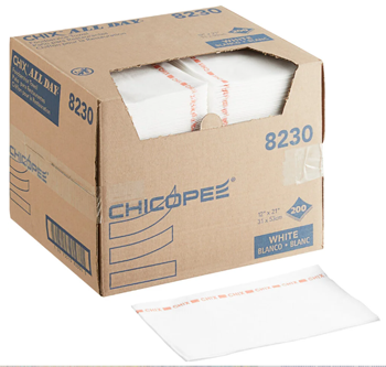 Chicopee Chix All Day Heavy-Duty Foodservice Towel, White/Red – 200/Case