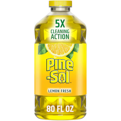 Pine-Sol Lemon Fresh 2X Concentrated Multi-Surface Cleaner 80 oz – 3/Case