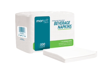 Morsoft by Morcon B8500 Beverage Napkin – 1-Ply, White - 4,000/Case