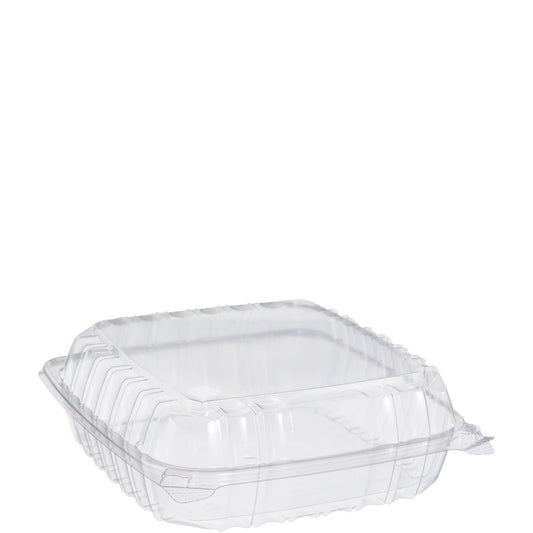 Dart ClearSeal Clear OPS Hinged Lid Container 1-Compartment 8 7/8" × 9 3/8" × 3" 200/Case