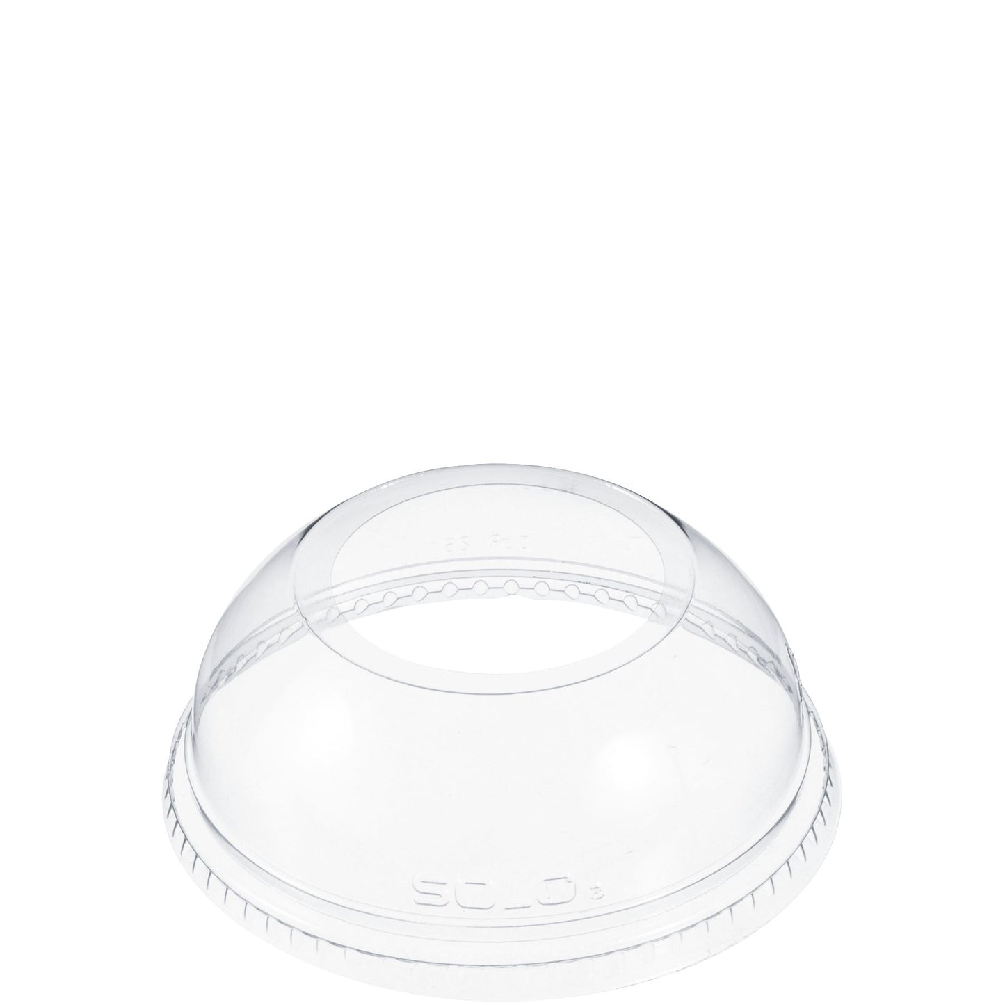 Solo PET Dome Lid with Hole – Fits 12–26 oz. Cold Cups - 1,000/Case