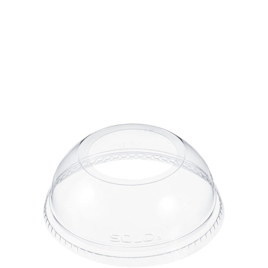 Solo PET Dome Lid with Hole – Fits 12–26 oz. Cold Cups - 1,000/Case