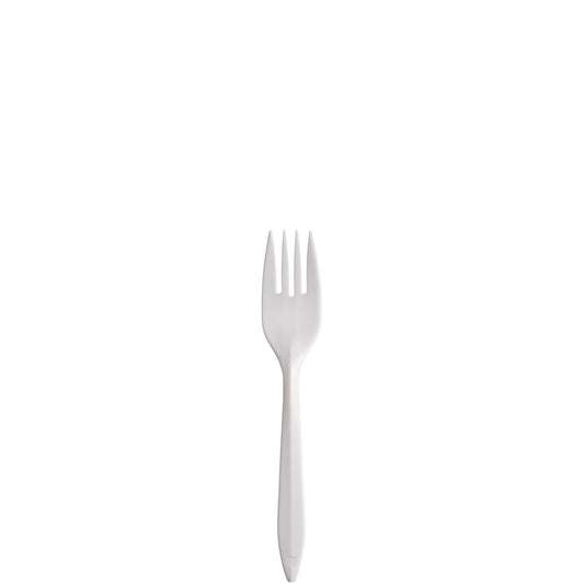 Dart Style Setter Medium Weight Polypropylene Fork White 6.1" Bulk 1,000/Case