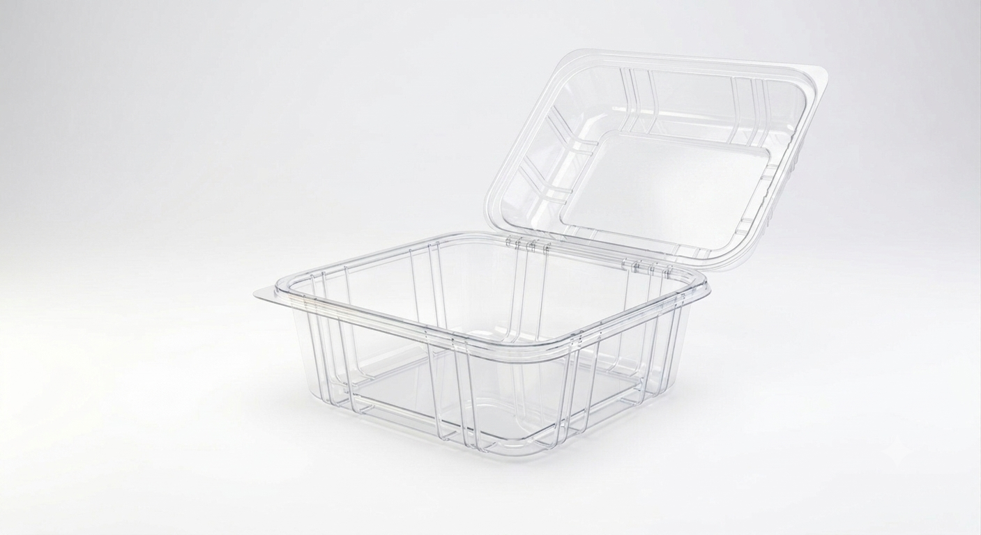 Dart ClearSeal OPS Clear Hinged Lid Container – 8¼" x 8¼" x 3" – 250/Case