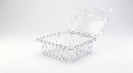 Dart ClearSeal OPS Clear Hinged Lid Container – 8¼" x 8¼" x 3" – 250/Case