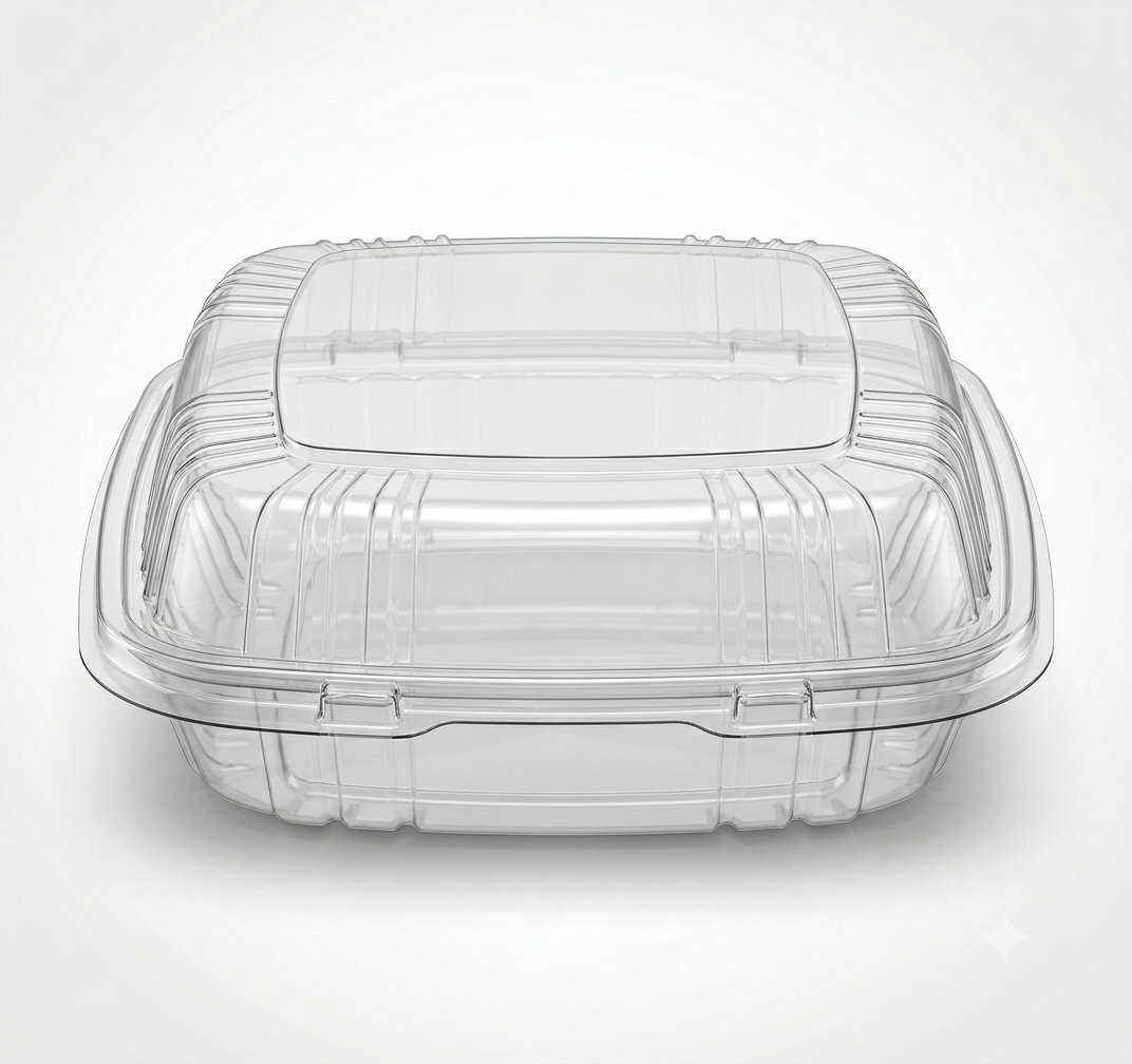 Dart ProPlanet Clear PP Microwavable Hinged Container – 9" x 9" x 3" – 150/Case