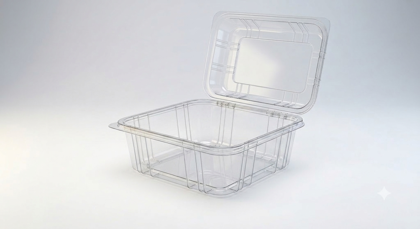 Dart ClearSeal OPS Clear Hinged Lid Container – 6" x 6" x 3" – 500/Case