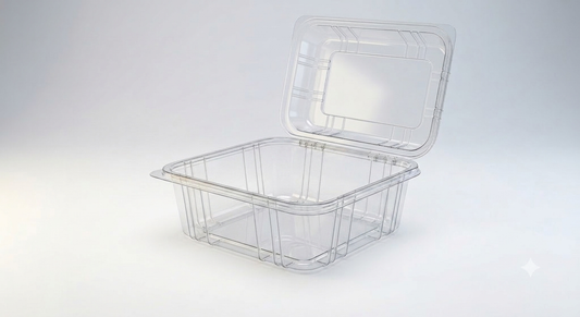 Dart ClearSeal OPS Clear Hinged Lid Container – 6" x 6" x 3" – 500/Case