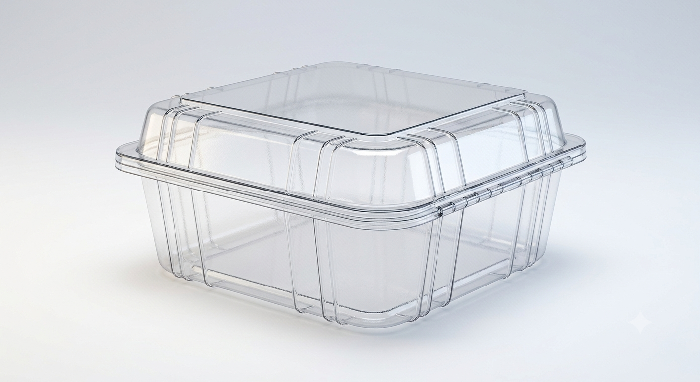 Dart ClearSeal OPS Clear Hinged Lid Container – 6" x 6" x 3" – 500/Case
