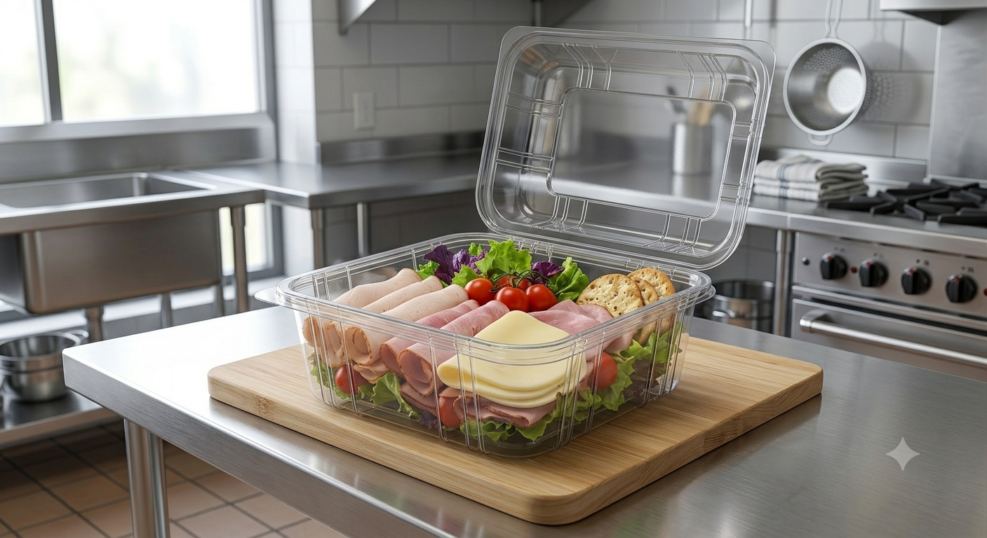 Dart ClearSeal OPS Clear Hinged Lid Container – 6" x 6" x 3" – 500/Case