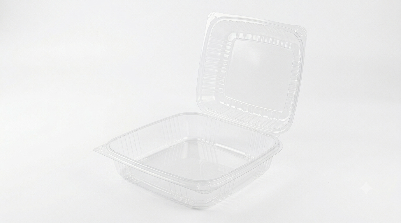 Dart ProPlanet Clear PP Microwavable Hinged Container – 9" x 9" x 3" – 150/Case