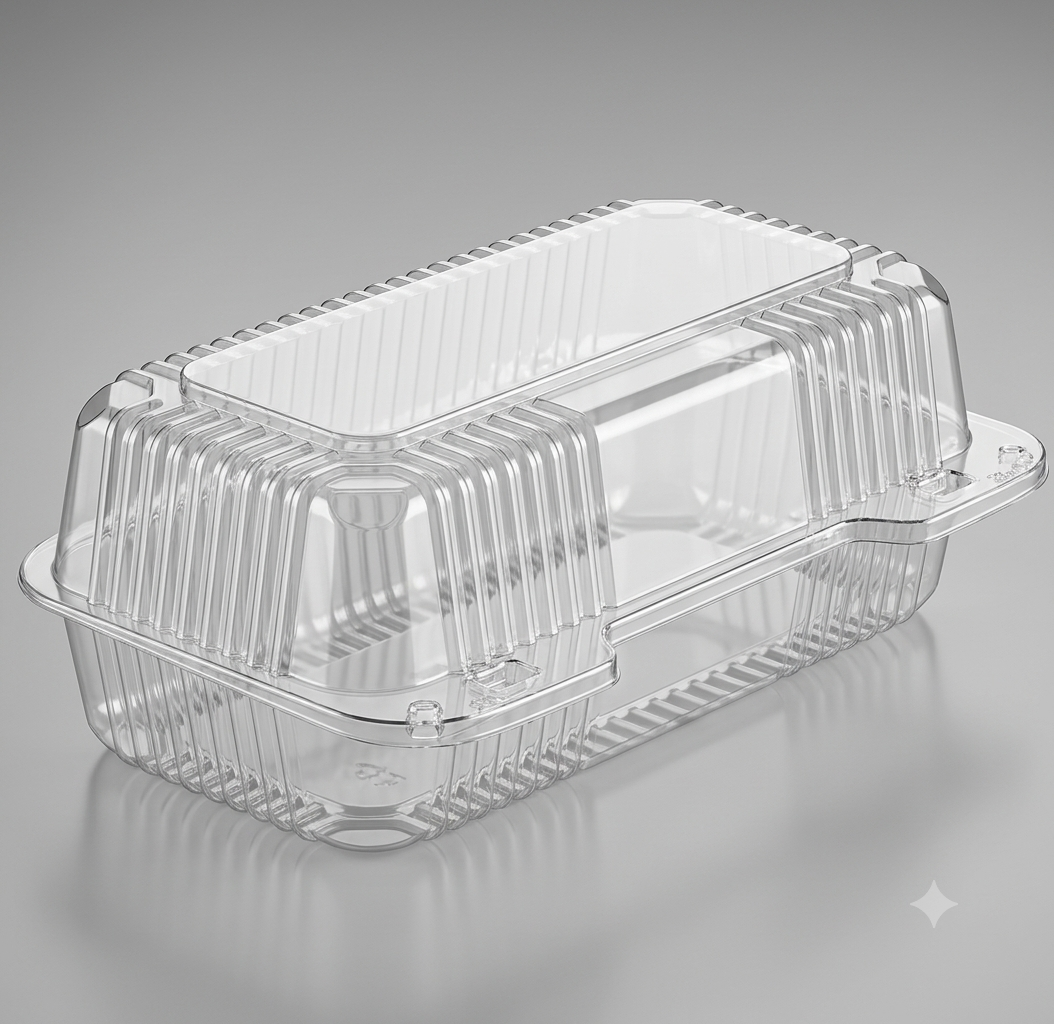 Dart StayLock Clear Hinged Oblong Container – 9" x 5 3/8" x 3 1/2" – 250/Case