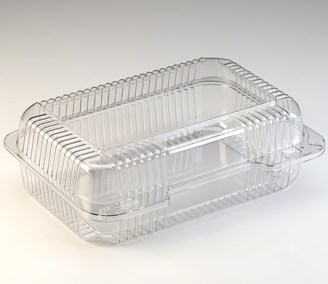 Dart StayLock Clear Hinged High Dome Oblong Container – 9 3/8" x 6 3/4" x 3 1/8" – 250/Case