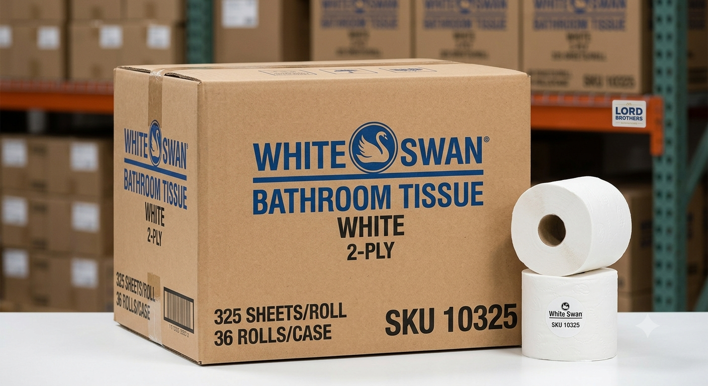 White Swan 2-Ply Bathroom Tissue – White, 325 Sheets/Roll - 36 Rolls/Case