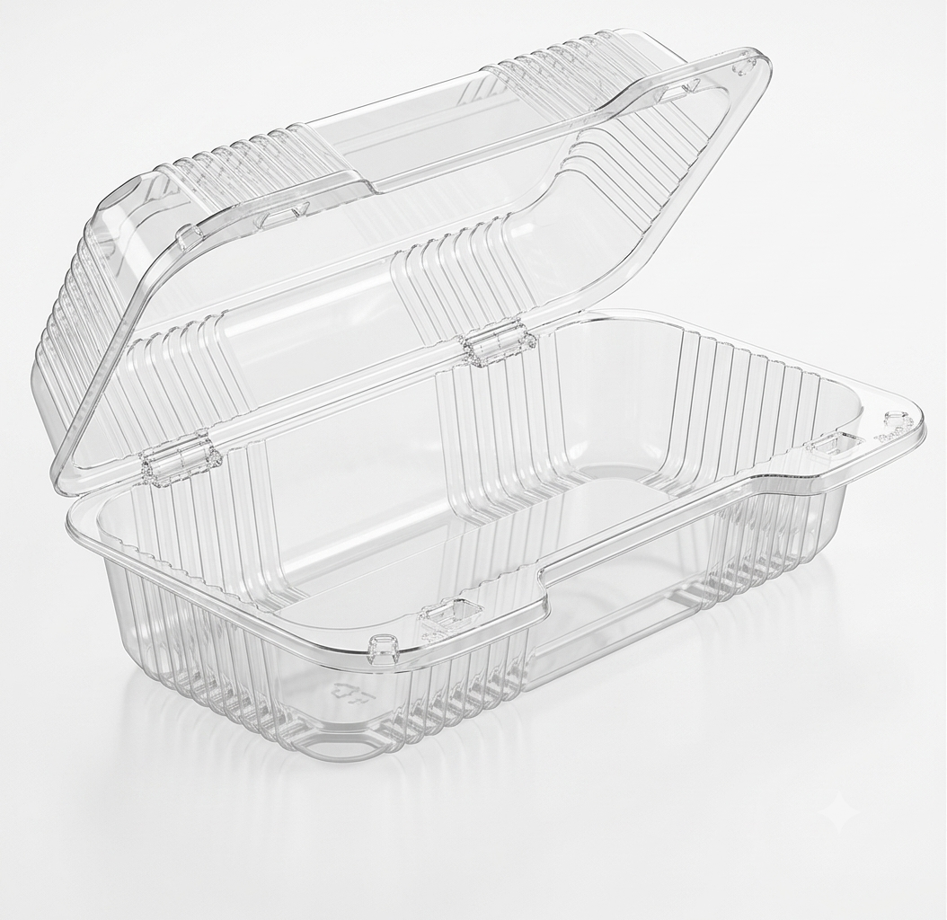 Dart StayLock Clear Hinged Oblong Container – 9" x 5 3/8" x 3 1/2" – 250/Case