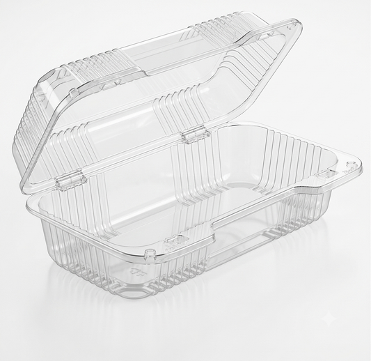 Dart StayLock Clear Hinged Oblong Container – 9" x 5 3/8" x 3 1/2" – 250/Case