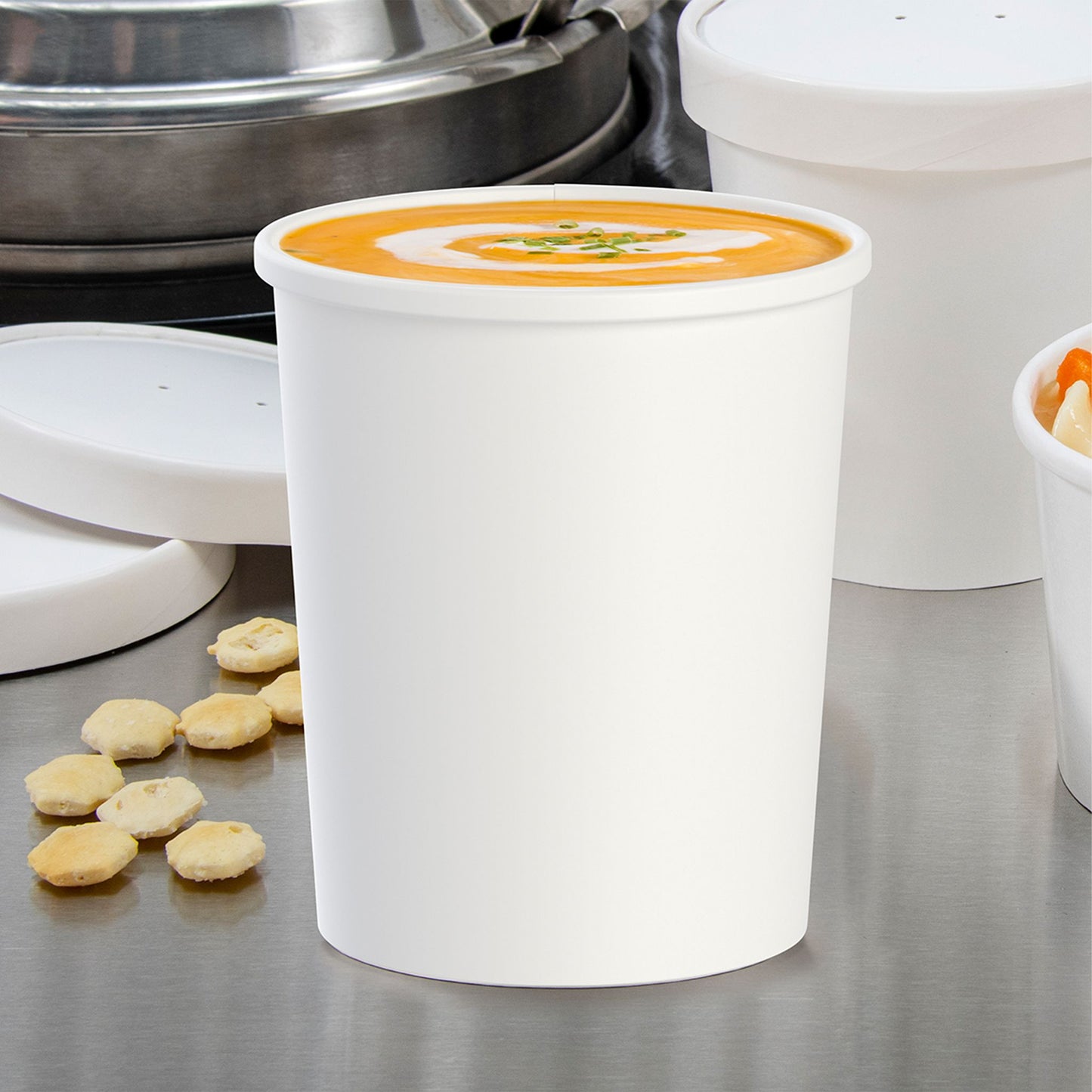Dart SOLO Flexstyle 32 oz. White DSP Paper Food Container – 500/Case