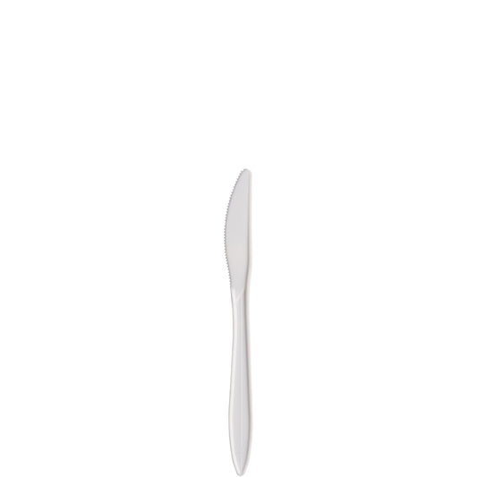 Dart Style Setter Medium Weight Polypropylene Knife White 6.5" Bulk 1,000/Case